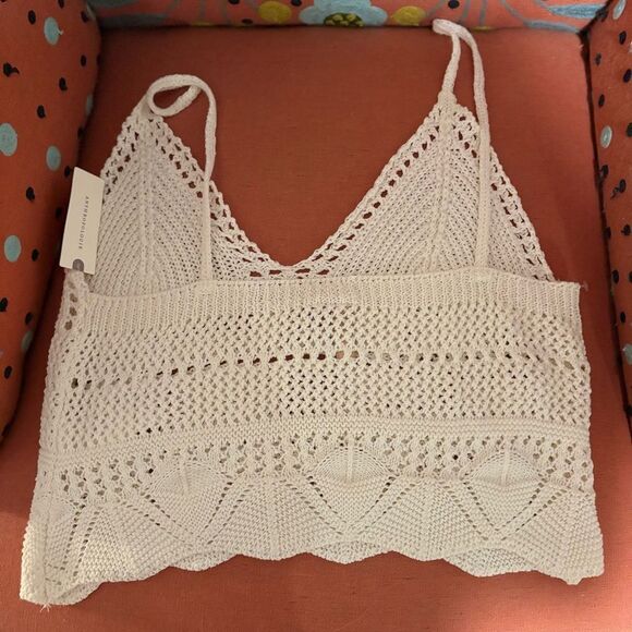 NWT Cream boho Anthropologie Pilcro Crochet Women's Top - Picture 7 of 7